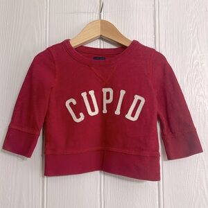 BABY GAP EUC 100% Cotton Cupid Valentines Day Crewneck Thick Shirt